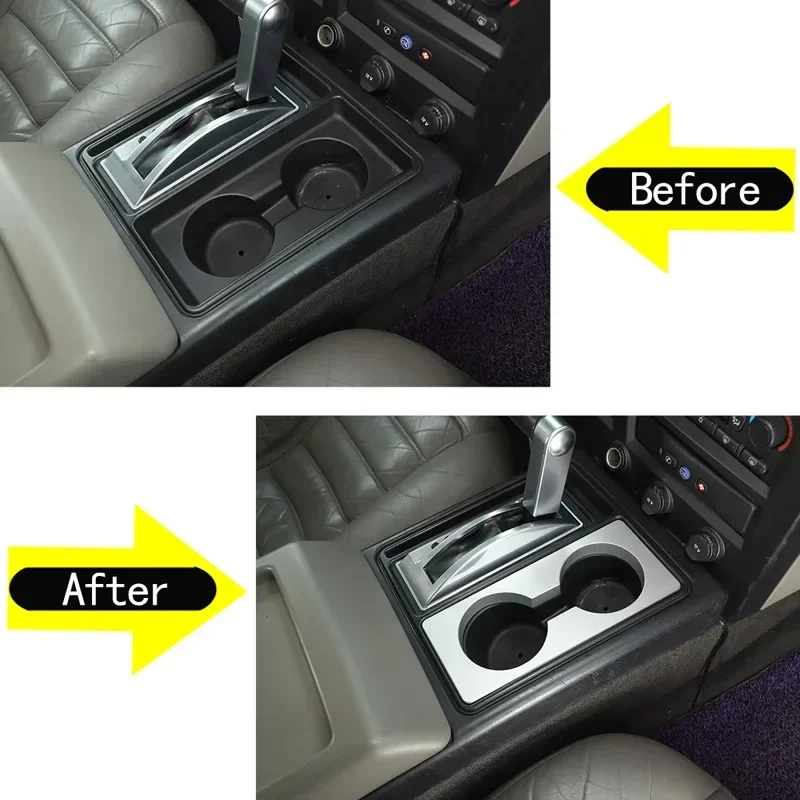1Pcs aluminum alloy silver For 2003-07 Hummer H2 car console decorative panel cup holder booster pad Car interior accessories
1Pcs aluminum alloy silver For 2003-07 Hummer H2 car console decorative panel cup holder booster pad Car interior accessories