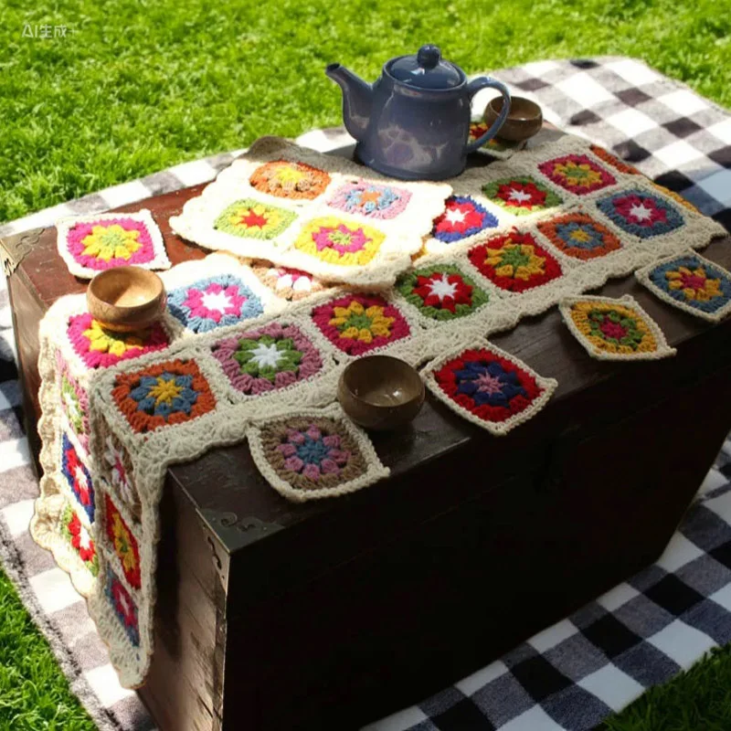 DIY Fashion Handmade Crochet Coaster Tablecloth Hand Hooked Scarf Cushion Doily Pastoral Daisy Party Decor Teapot Mat
DIY Fashion Handmade Crochet Coaster Tablecloth Hand Hooked Scarf Cushion Doily Pastoral Daisy Party Decor Teapot Mat