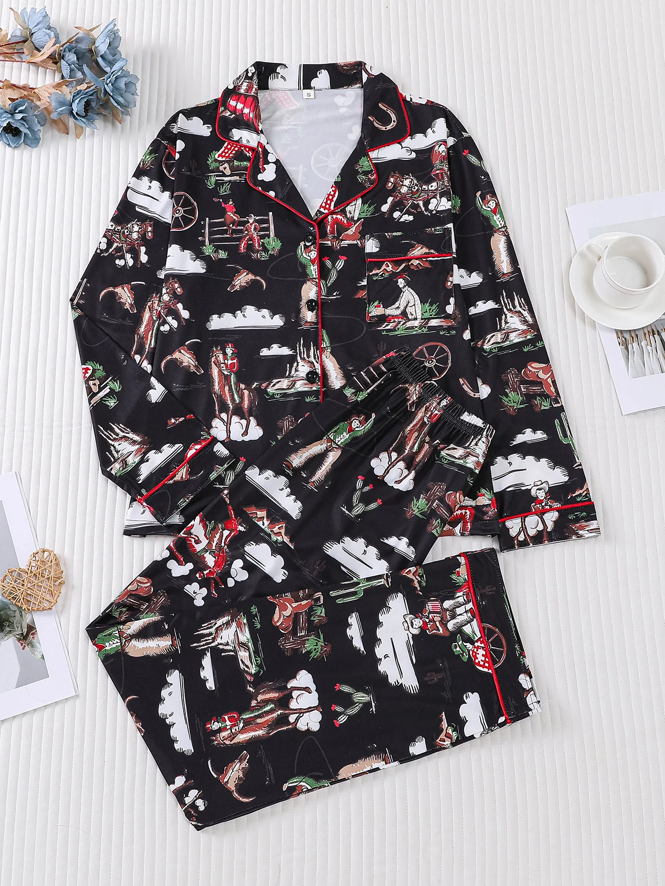 2026 European & American New Halloween Breathable Pajama Two-piece Set, Casual and Comfortable Long Sleeve & Pants Loungewear
2026 European & American New Halloween Breathable Pajama Two-piece Set, Casual and Comfortable Long Sleeve & Pants Loungewear