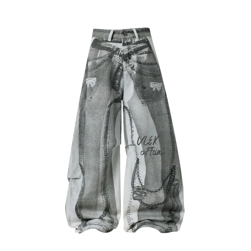 Y2k 3D Printed Baggy Wide Leg Denim Pants for Men Korean Fashion High Street Retro Harajuku Men's Denim 2026 Japanese Streetwear
Y2k 3D Printed Baggy Wide Leg Denim Pants for Men Korean Fashion High Street Retro Harajuku Men's Denim 2026 Japanese Streetwear