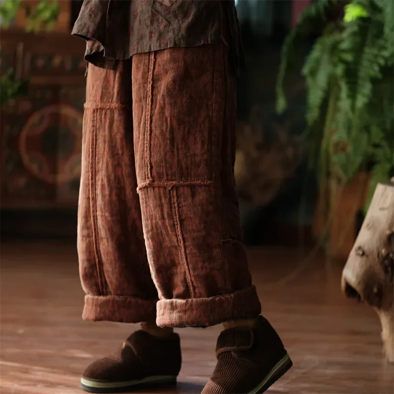 Autumn Winter Arts Style Women Elastic Waist Loose Ankle-length Harem Pants All-matched Casual Cotton Plus Size Cargo Trouser
Autumn Winter Arts Style Women Elastic Waist Loose Ankle-length Harem Pants All-matched Casual Cotton Plus Size Cargo Trouser