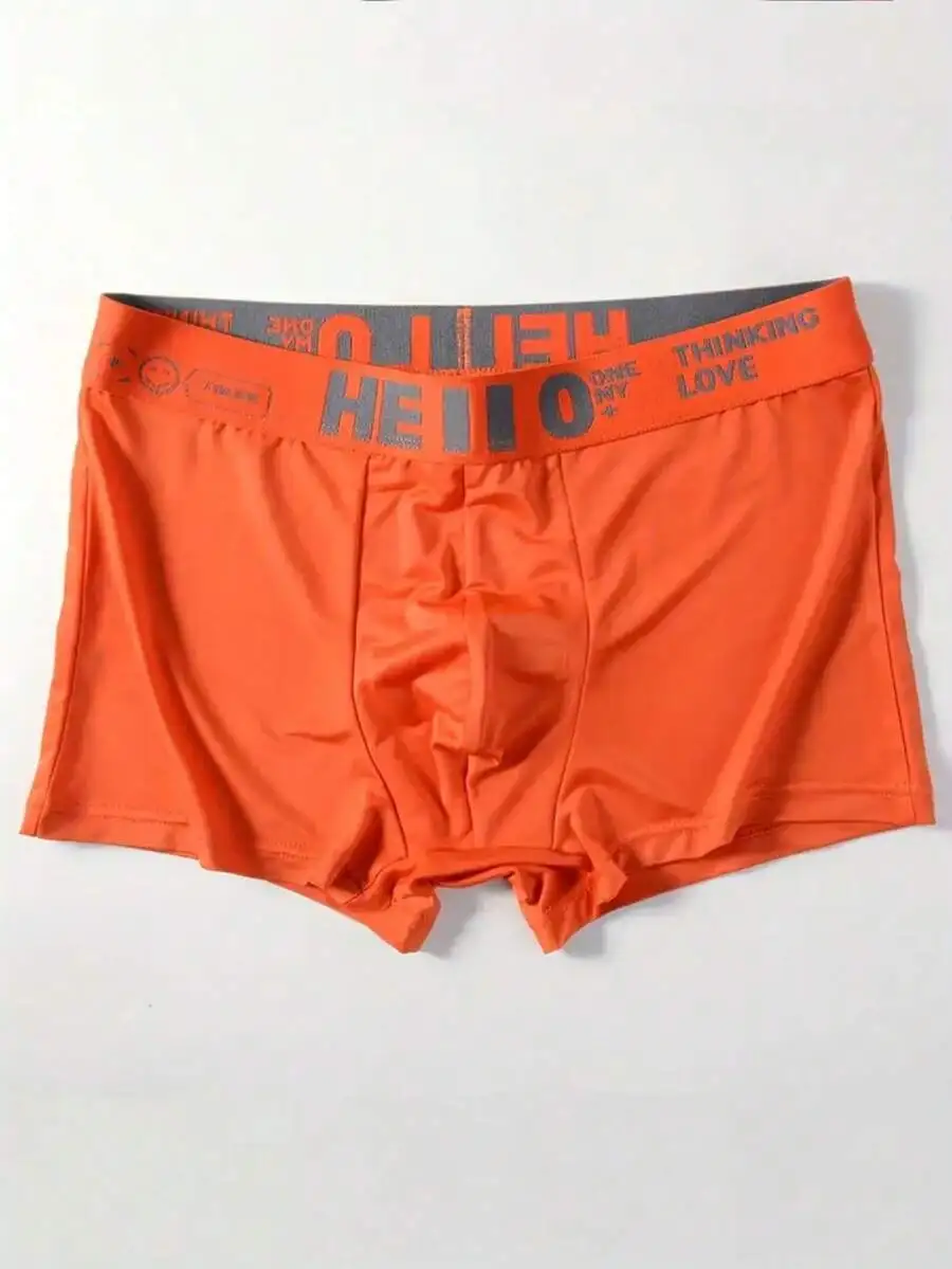 Mens Orange Boxer Shorts With Hello Waistband Print Polyester Blend Comfortable Stretch Underwear
Mens Orange Boxer Shorts With Hello Waistband Print Polyester Blend Comfortable Stretch Underwear