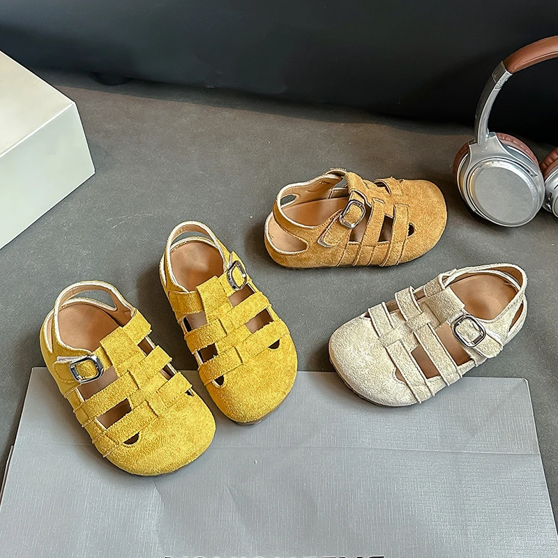 Children Candy Color Hollow-out Suede Sandals Minimalist Trendy Soft Hook-loop Summer Leisure Boys Girls Sliders
Children Candy Color Hollow-out Suede Sandals Minimalist Trendy Soft Hook-loop Summer Leisure Boys Girls Sliders