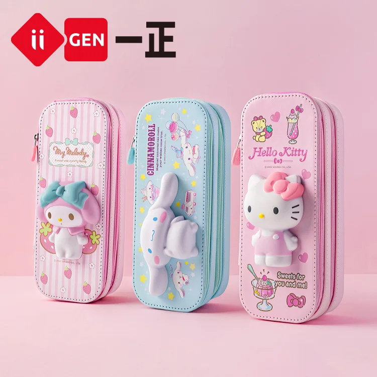 Пеналы Sanrio для девочек, милый двойной пенал под давлением мелодии, пенал большой вместимости для канцелярских принадлежностей, офисные и школьные принадлежности
Пеналы Sanrio для девочек, милый двойной пенал под давлением мелодии, пенал большой вместимости для канцелярских принадлежностей, офисные и школьные принадлежности