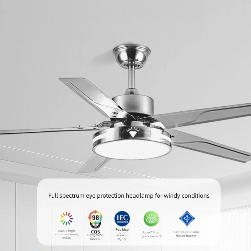Brand Stainless Steel Ceiling Fan With Light Integrated Chandelier For Living Room Dining Room Industrial Remote Control Inverte
Brand Stainless Steel Ceiling Fan With Light Integrated Chandelier For Living Room Dining Room Industrial Remote Control Inverte