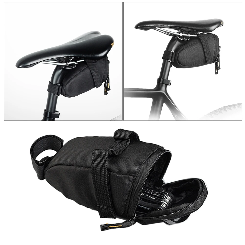 Storage Bag Cycling Seat Pack Bike Rear Saddle Seat Post Storage Tail Pouch Road Bike Rear Bag(Black)
Storage Bag Cycling Seat Pack Bike Rear Saddle Seat Post Storage Tail Pouch Road Bike Rear Bag(Black)