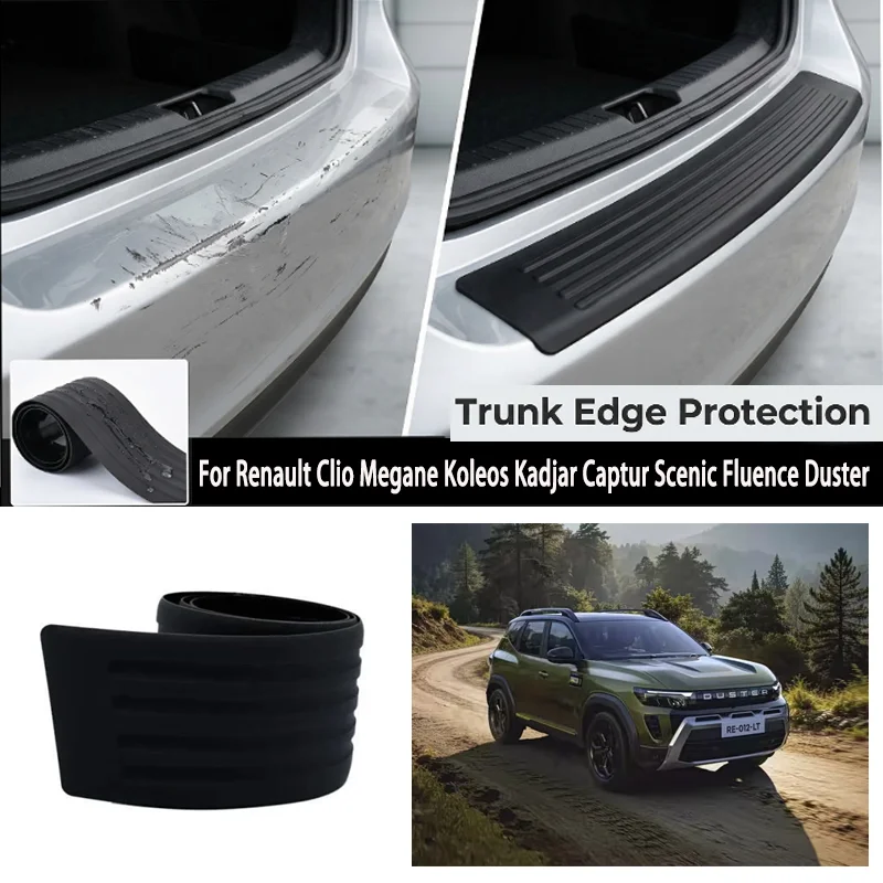 For Renault Clio Megane Koleos Kadjar Captur Scenic Fluence Duster Trunk protection strip bumper anti-collision and anti-scratch
For Renault Clio Megane Koleos Kadjar Captur Scenic Fluence Duster Trunk protection strip bumper anti-collision and anti-scratch