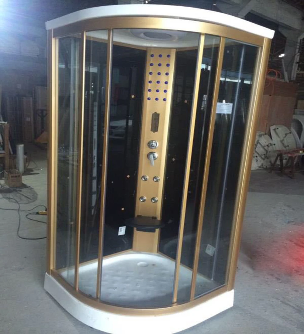 900X900X2150mm Gold Plating Steam Shower Stall Cabin Bathroom Shower Enclosure Multi-Functional Wet Sauna Room A-065
900X900X2150mm Gold Plating Steam Shower Stall Cabin Bathroom Shower Enclosure Multi-Functional Wet Sauna Room A-065