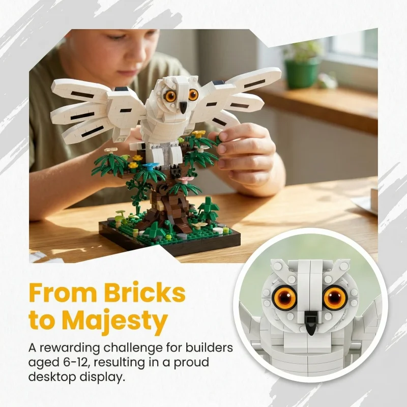 Owl Building Blocks Model, DIY Assembly Toy Enhances Hands-on Ability & Focus, Art Collectible Desktop Decoration, Ideal Gift
Owl Building Blocks Model, DIY Assembly Toy Enhances Hands-on Ability & Focus, Art Collectible Desktop Decoration, Ideal Gift