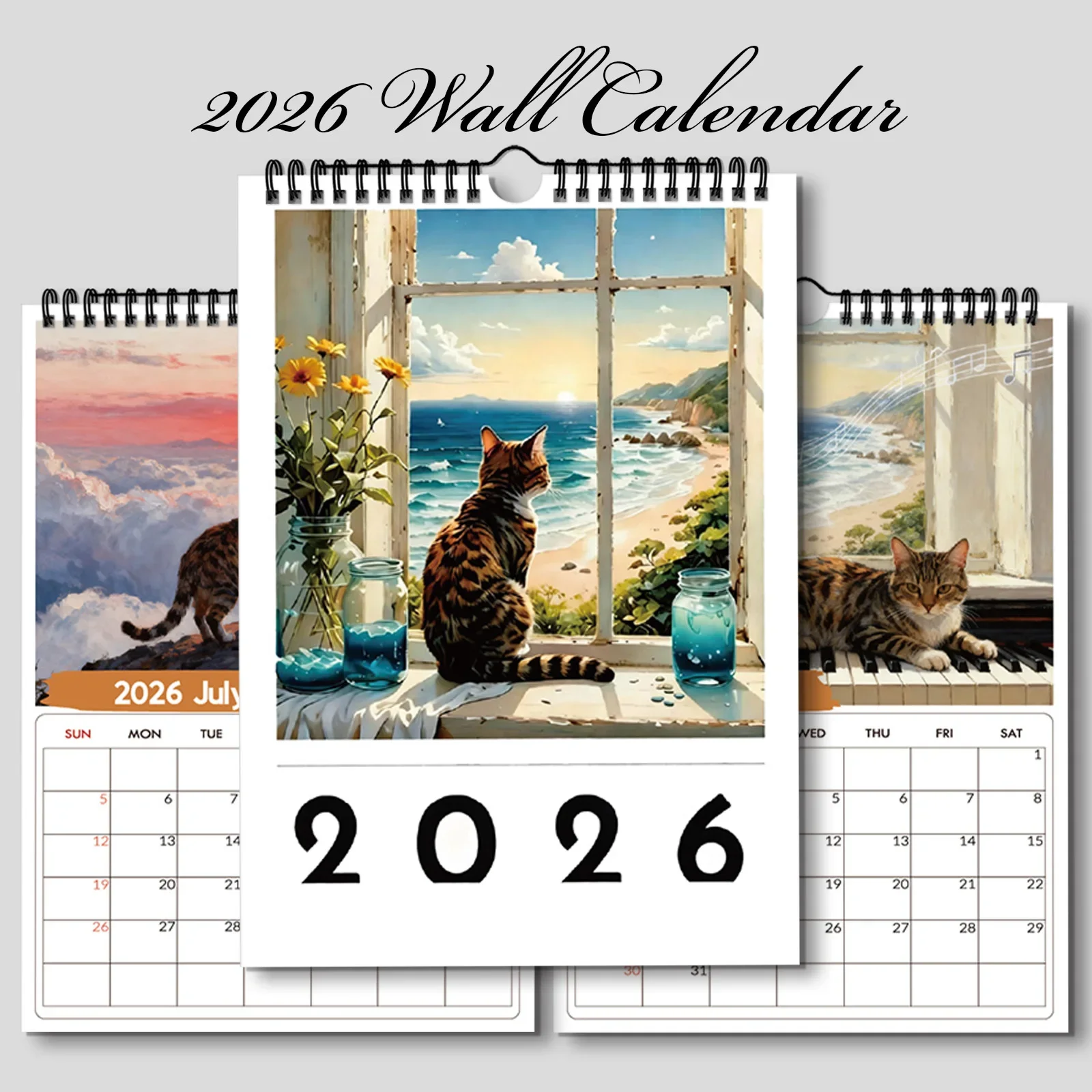 Настенный календарь на 2026 год (1 шт.), тема «Кошки у окна», идеально подходит для декора дома и офиса, отличный подарок на День рождения, Рождество, Новый год, ежедневный обзор.
Настенный календарь на 2026 год (1 шт.), тема «Кошки у окна», идеально подходит для декора дома и офиса, отличный подарок на День рождения, Рождество, Новый год, ежедневный обзор.
