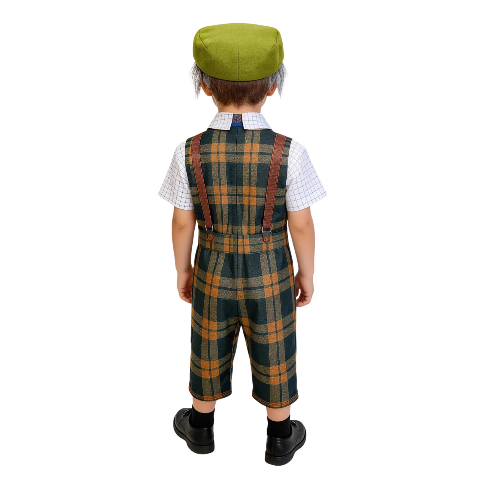 Boys Old Man Cosplay 4 Pcs Costume Outfit Jumpsuit with Hat Scarft and Beard Glasses Set for Party and Performance Halloween
Boys Old Man Cosplay 4 Pcs Costume Outfit Jumpsuit with Hat Scarft and Beard Glasses Set for Party and Performance Halloween