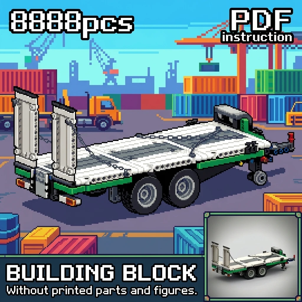 Truck Multi-Functional Logging Wagon MOC Heavy Duty Flatbed Trailer Building Blocks For 8109 For 42078 Adult Brick Set
Truck Multi-Functional Logging Wagon MOC Heavy Duty Flatbed Trailer Building Blocks For 8109 For 42078 Adult Brick Set