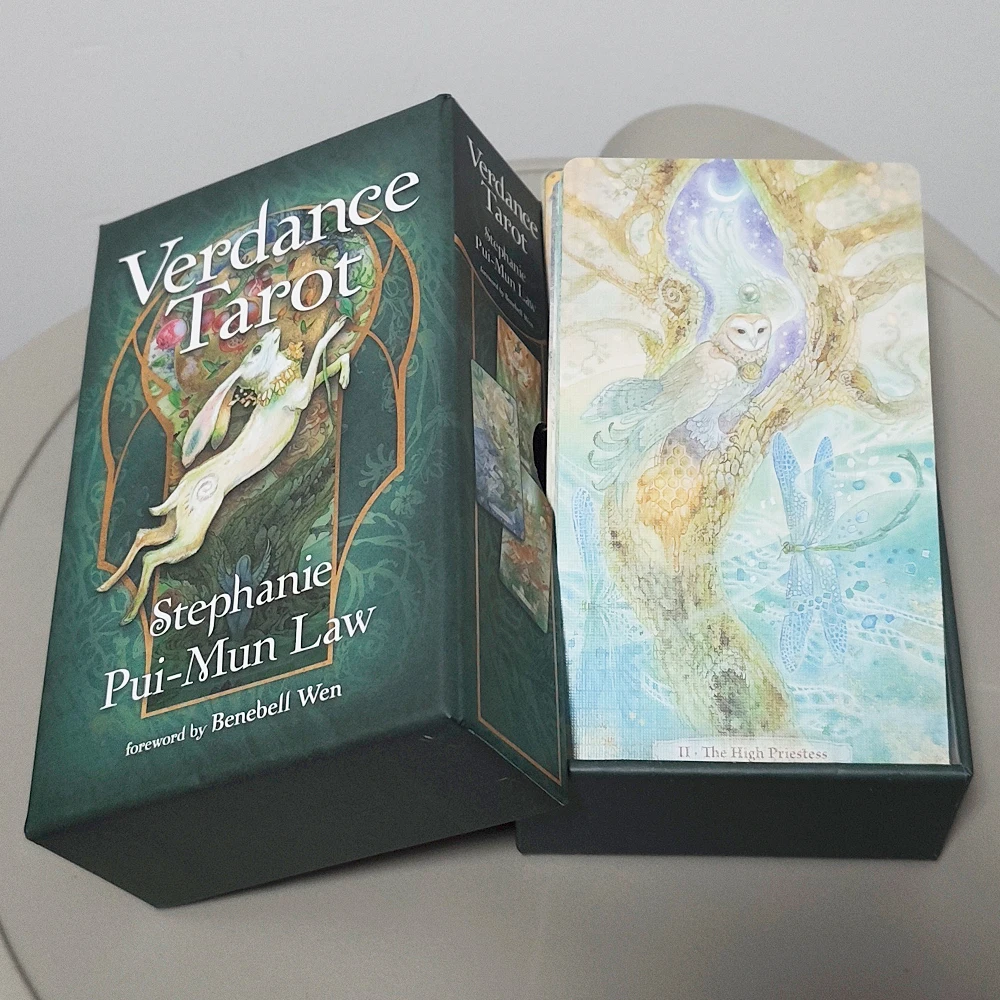 Verdance Tarot Deck in Rigid Box, 78 Pcs Lyrical Nature-Inspired RWS Tarot Cards Double-embossed Cardstock
Verdance Tarot Deck in Rigid Box, 78 Pcs Lyrical Nature-Inspired RWS Tarot Cards Double-embossed Cardstock