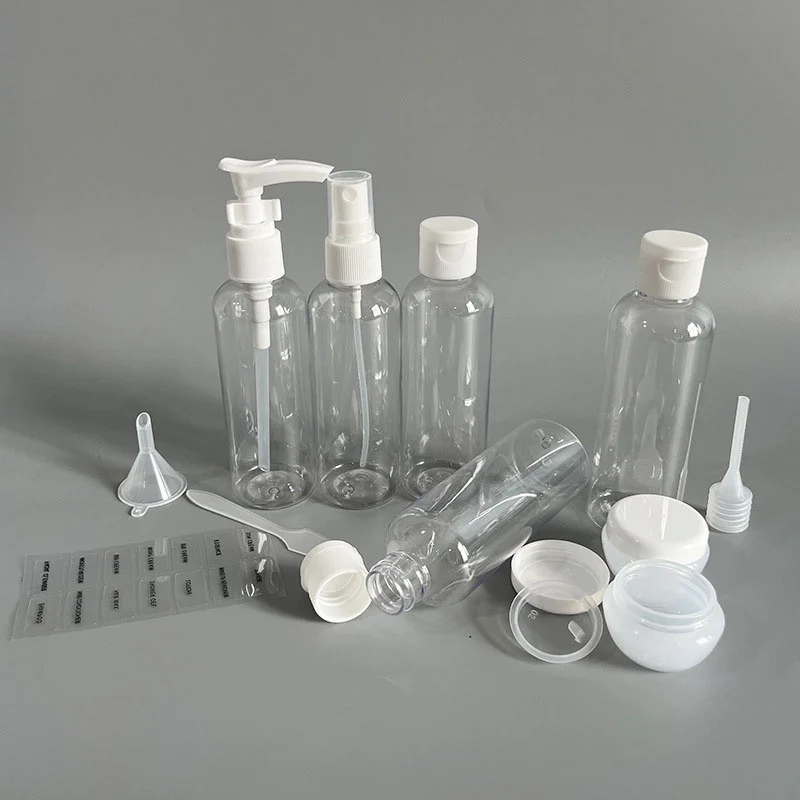 11PCS Travel Refillable Bottle Set Container Portable Cosmetic Lotion Toner Spray Shampoo Cream Tourism Supplies Set
11PCS Travel Refillable Bottle Set Container Portable Cosmetic Lotion Toner Spray Shampoo Cream Tourism Supplies Set