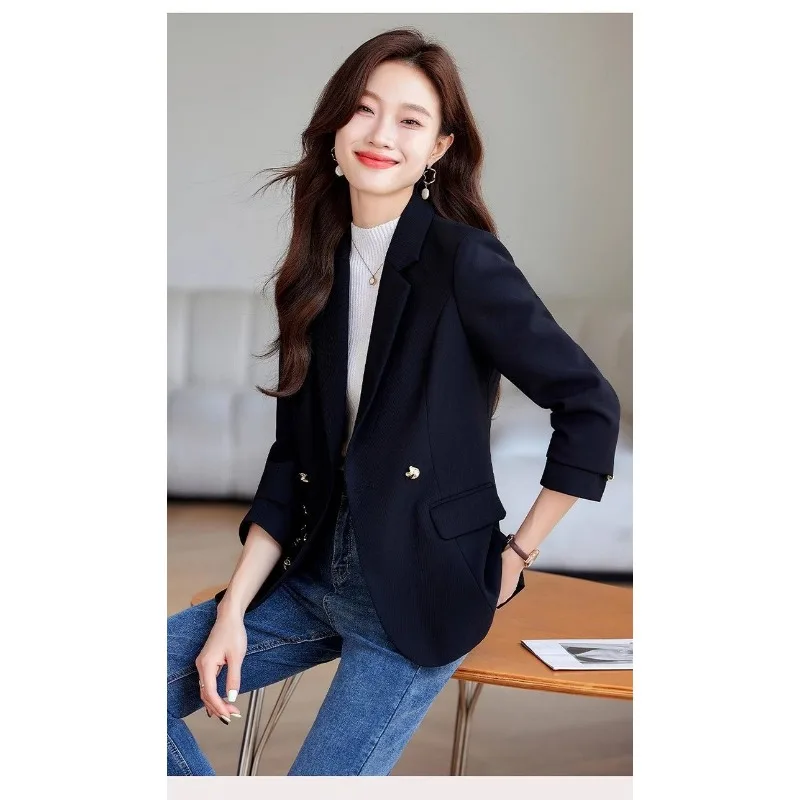 Осенне-зимний костюм с завязкой на талии, женская куртка средней длины на шнурке, двубортный модный повседневный топ для поездок на работу
Осенне-зимний костюм с завязкой на талии, женская куртка средней длины на шнурке, двубортный модный повседневный топ для поездок на работу