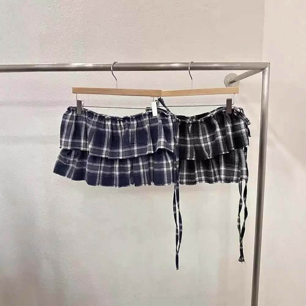 Fashionable Spring Women's Mini Skirt Sweet Korean A-Line Short Skirt Women Clothing High Waist Bow Tie Plaid Cake Skirt
Fashionable Spring Women's Mini Skirt Sweet Korean A-Line Short Skirt Women Clothing High Waist Bow Tie Plaid Cake Skirt