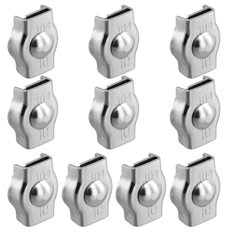 【Superdeals】10Pcs Clamps, Wire Cord Clamps, Stainless Steel 304 Cable Clamps, Wire Rope Steel Cable Fixing Clip M10
【Superdeals】10Pcs Clamps, Wire Cord Clamps, Stainless Steel 304 Cable Clamps, Wire Rope Steel Cable Fixing Clip M10