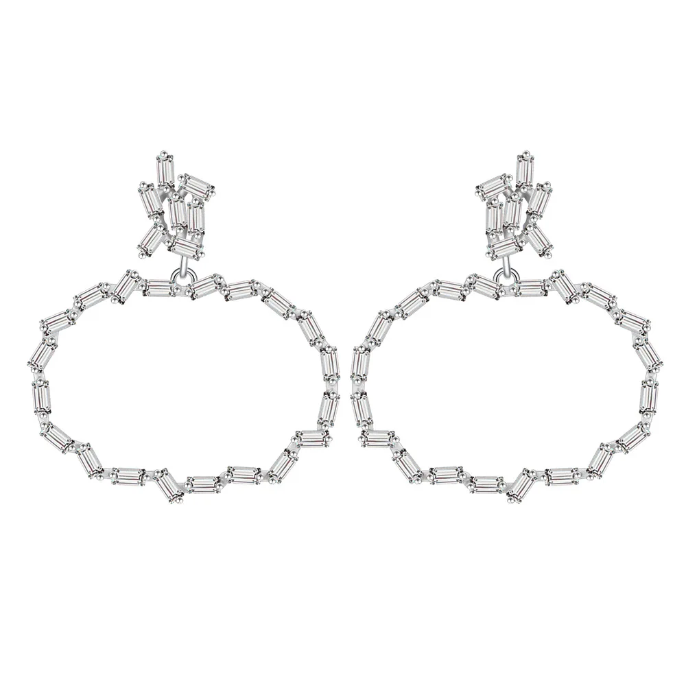 Lokkei Jewelry 100% 925 пробы Серебряные Персонализированные серьги неправильной формы с прямоугольным цирконом, оптовая продажа ювелирных изделий
Lokkei Jewelry 100% 925 пробы Серебряные Персонализированные серьги неправильной формы с прямоугольным цирконом, оптовая продажа ювелирных изделий