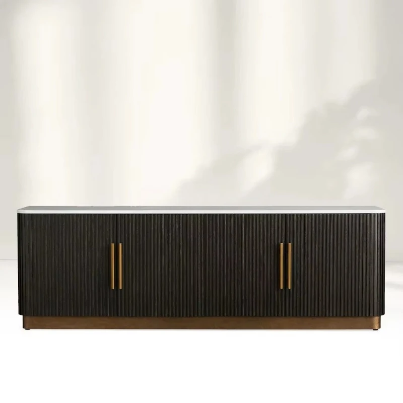 Contemporary TV cabinet with white oak and natural marble
Contemporary TV cabinet with white oak and natural marble