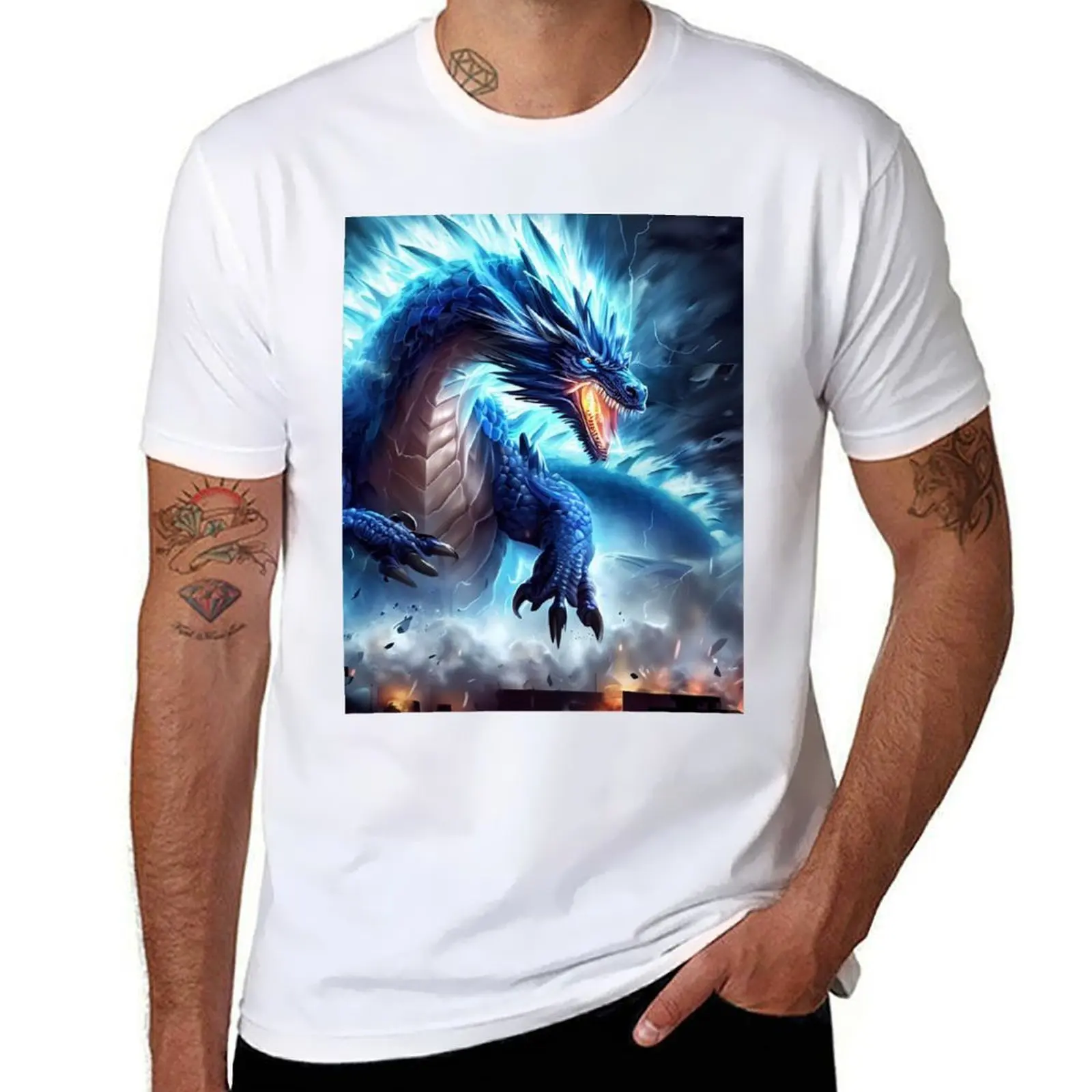 Azure Lightning Dragon T-Shirt customs cotton man t-shirts oversized mens t shirts casual stylish
Azure Lightning Dragon T-Shirt customs cotton man t-shirts oversized mens t shirts casual stylish