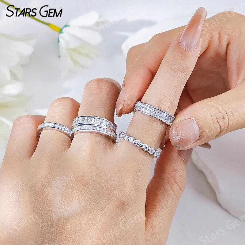 Starsgem S925 Стерлинговое Серебро Круглое Бриллиантовое Кольцо Муассанит Обручальное Кольцо Кольцо Вечности
Starsgem S925 Стерлинговое Серебро Круглое Бриллиантовое Кольцо Муассанит Обручальное Кольцо Кольцо Вечности
