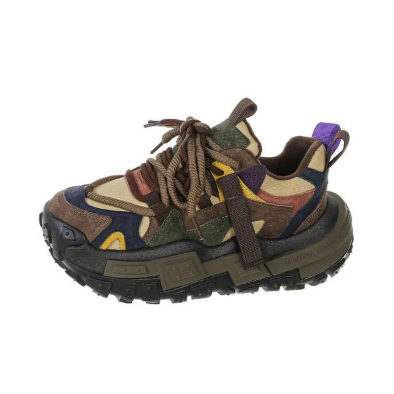 Thick Sports Shoes Men's Tire Sole Running Shoes Colorful And Fashionable Casual Shoes Super Fiber Leather Thick Soled Shoes
Thick Sports Shoes Men's Tire Sole Running Shoes Colorful And Fashionable Casual Shoes Super Fiber Leather Thick Soled Shoes