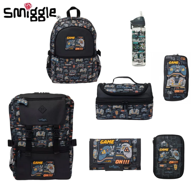 New Australian Smiggle student backpack large capacity schoolbag boy video game console cartoon water cup wallet meal bag
New Australian Smiggle student backpack large capacity schoolbag boy video game console cartoon water cup wallet meal bag
