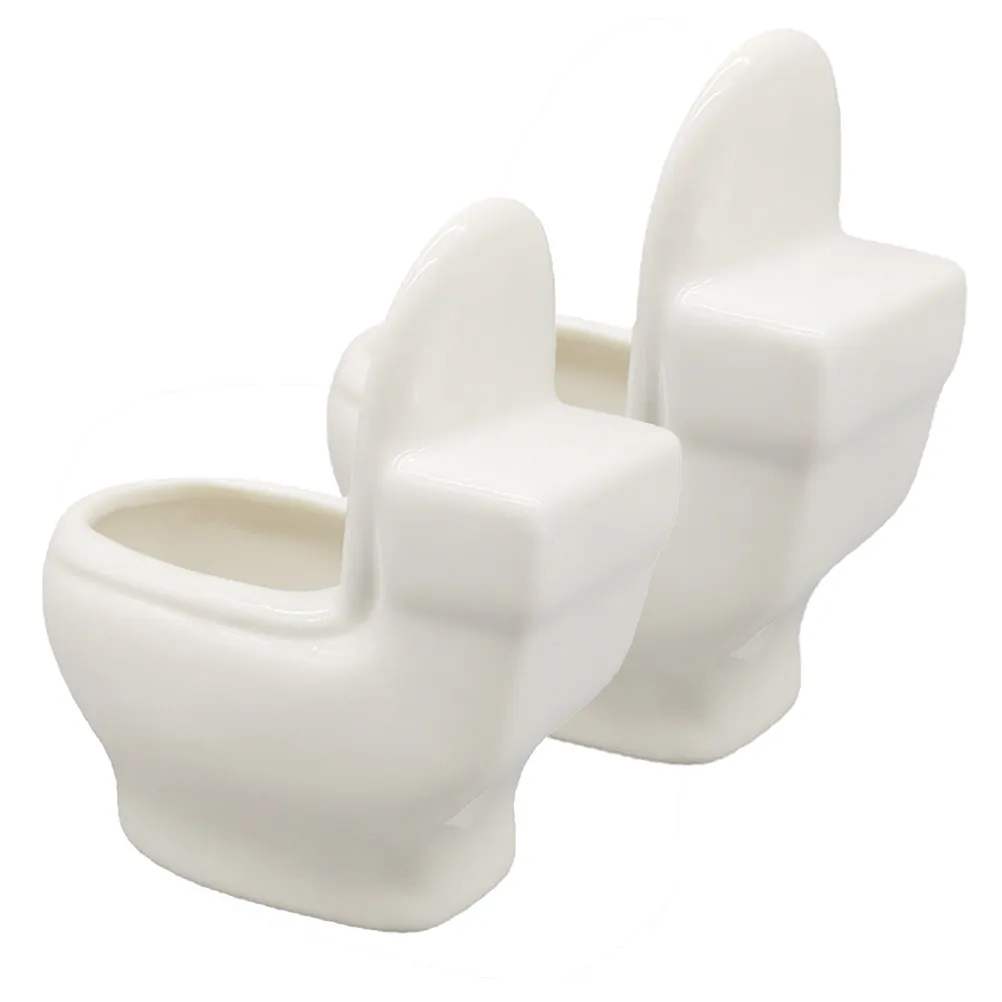 2Pcs Small Succulents Pots Ceramic Toilet Shaped Flowerpot Creative Bonsai Planter for Home Office Succulents Pots
2Pcs Small Succulents Pots Ceramic Toilet Shaped Flowerpot Creative Bonsai Planter for Home Office Succulents Pots