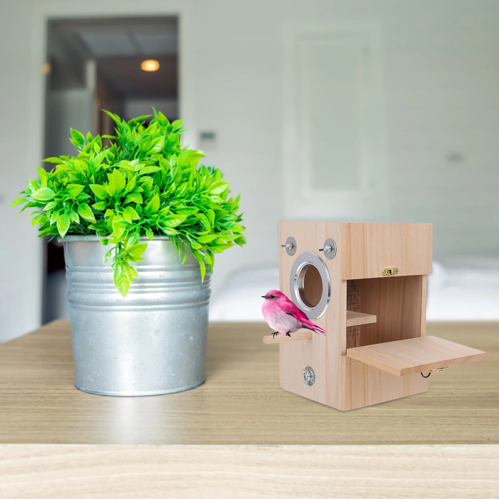 Bird Breeding Box Natural Wood Durable Parrot Nesting Warm Nest Helps Birds Breed Bird Nest Birds Supplies
Bird Breeding Box Natural Wood Durable Parrot Nesting Warm Nest Helps Birds Breed Bird Nest Birds Supplies