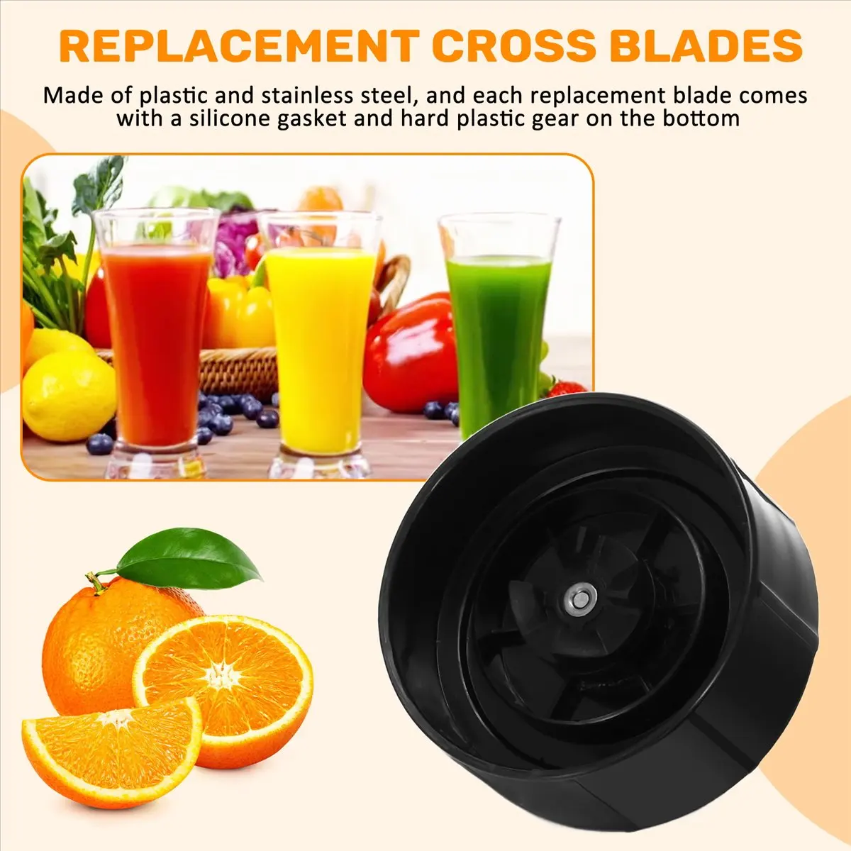 T33C 2 Pack Replacement Blade Parts for Magic 250W Blender, Juicer and Mixer, Blender Replacement Parts MB1001
T33C 2 Pack Replacement Blade Parts for Magic 250W Blender, Juicer and Mixer, Blender Replacement Parts MB1001