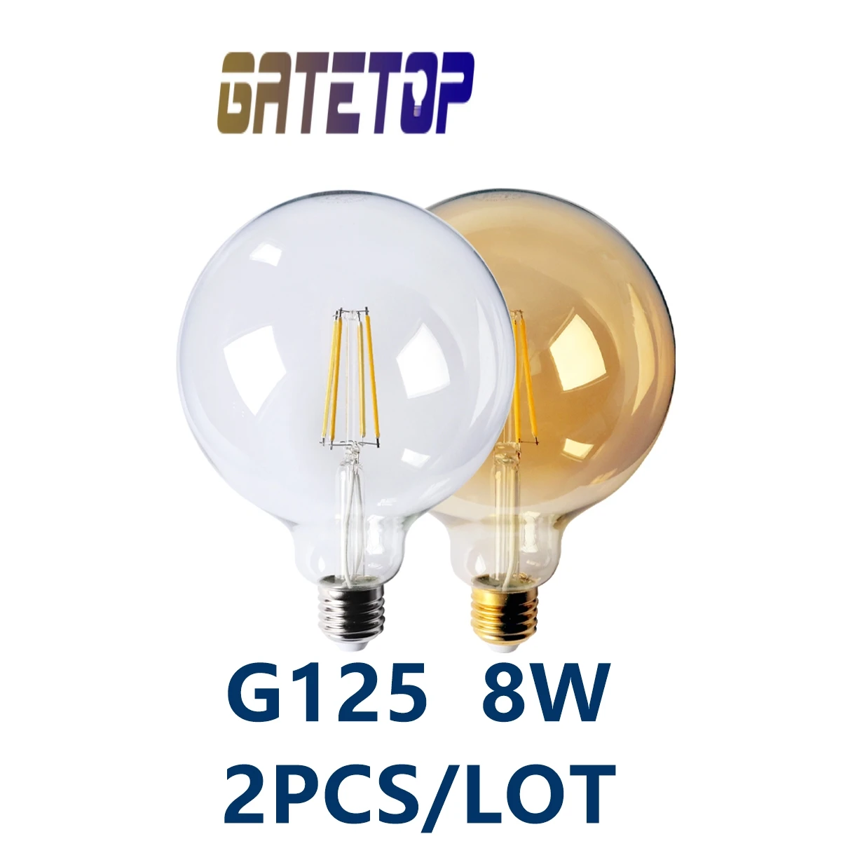 2pcs Vintage Global Light LED Filament Lamp Glass Material Bulb G125 8W E27 Warm White Indoor Lighting
2pcs Vintage Global Light LED Filament Lamp Glass Material Bulb G125 8W E27 Warm White Indoor Lighting