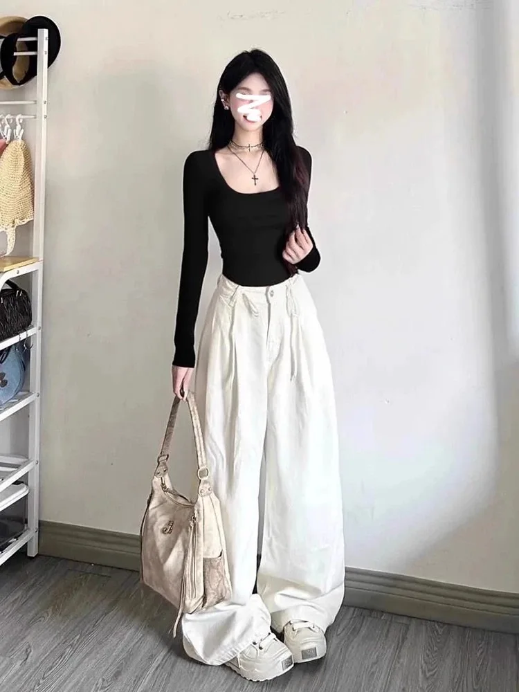 95 Cotton Long Sleeve Square Collar Base Shirt Women's Spring Autumn plus Size Slim Fit Color Shoulder T-Shirt
95 Cotton Long Sleeve Square Collar Base Shirt Women's Spring Autumn plus Size Slim Fit Color Shoulder T-Shirt