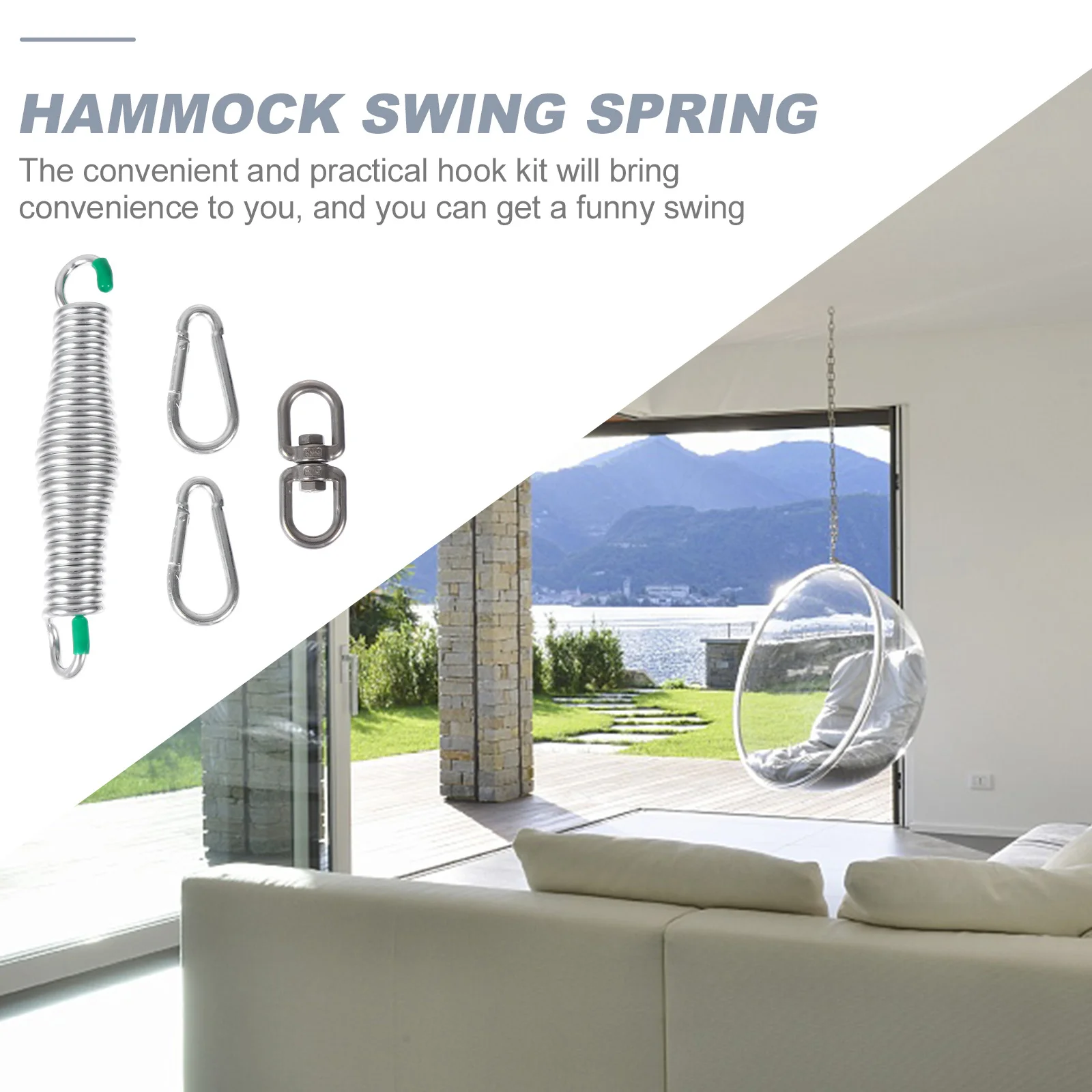 1Set Stainless Steel Hammock Chair Hanging Kit Strong Load Bearing Capacity Anti Rust Corrosion Resistant Long
1Set Stainless Steel Hammock Chair Hanging Kit Strong Load Bearing Capacity Anti Rust Corrosion Resistant Long