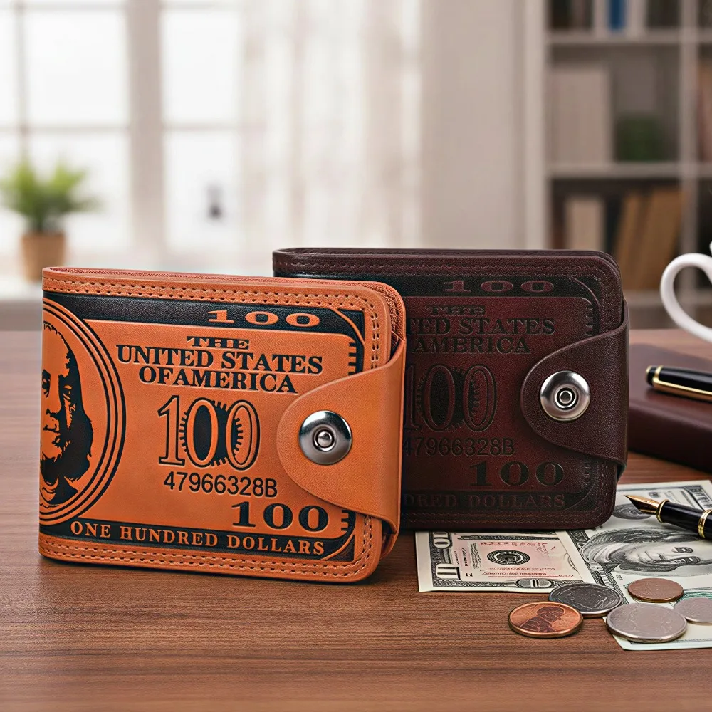 Fashion Men's Wallets With 100 US Dollar Pattern Wallet Male PU Leather Photo Card Holder Coin Pocket Wallet Purse Bag
Fashion Men's Wallets With 100 US Dollar Pattern Wallet Male PU Leather Photo Card Holder Coin Pocket Wallet Purse Bag