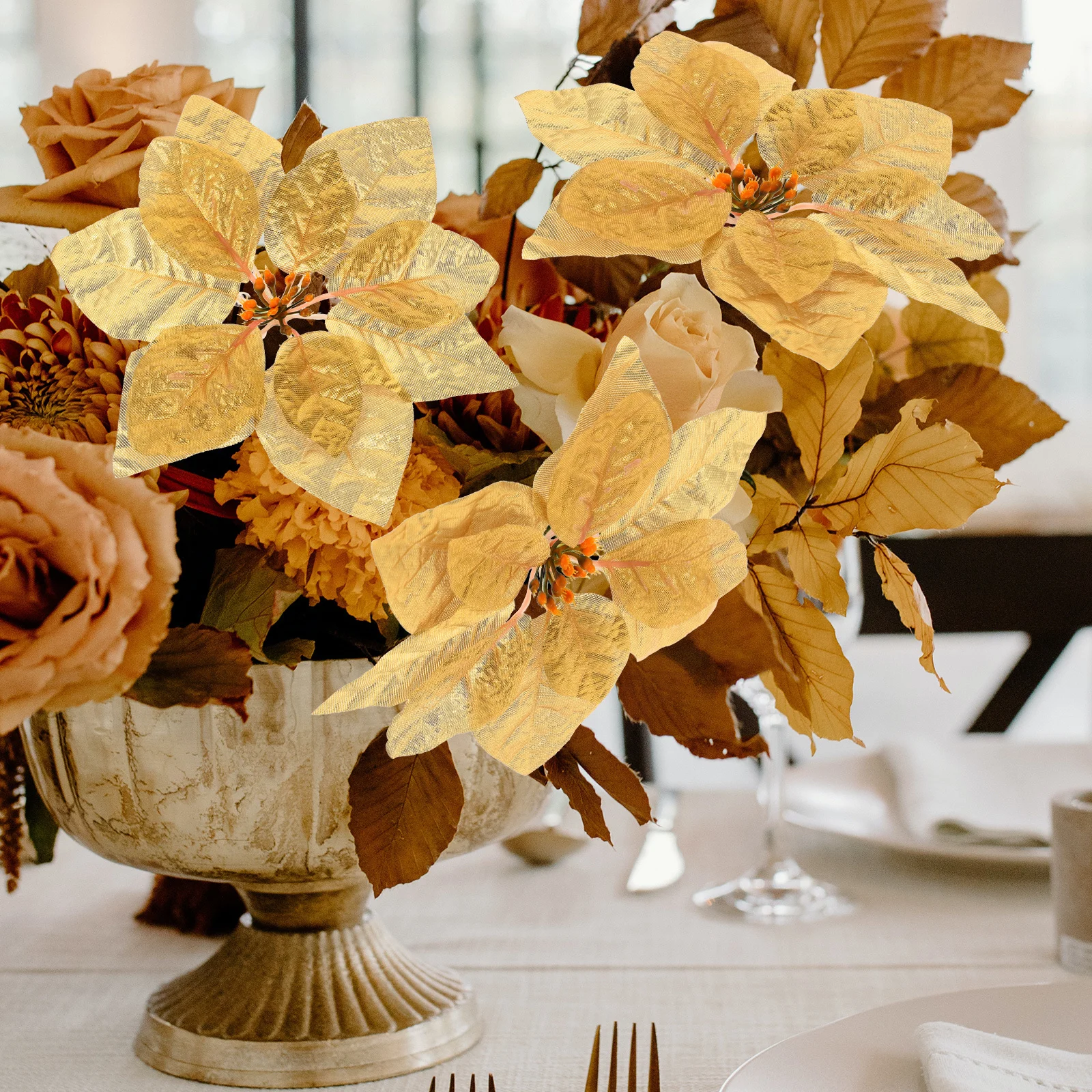 28Pcs Christmas Artificial Poinsettia Flowers Glitter Xmas Decorations Light Weight Festive Party Xmas Poinsettia Flower
28Pcs Christmas Artificial Poinsettia Flowers Glitter Xmas Decorations Light Weight Festive Party Xmas Poinsettia Flower