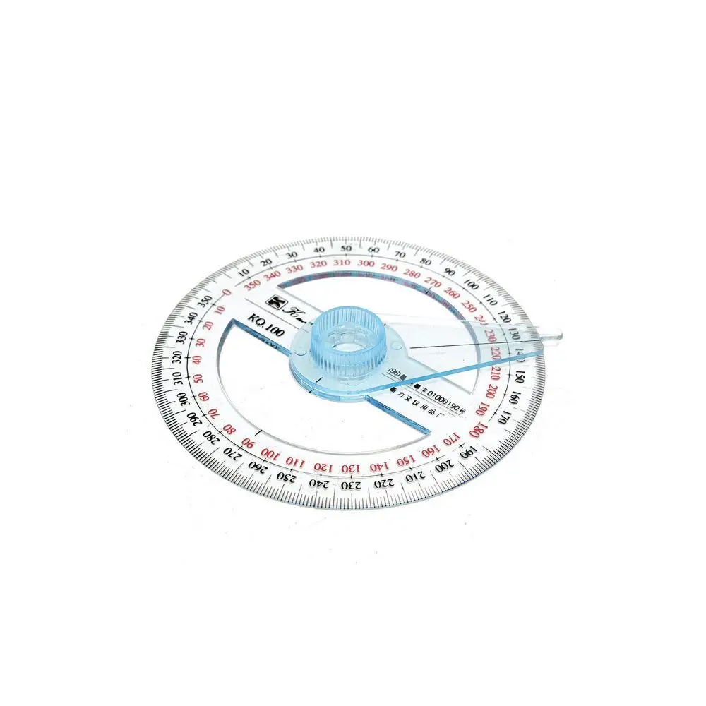 Transparent Durable 360 Degree Drafting Supplies School Ruler Measuring Tool Protractor Pointer
Transparent Durable 360 Degree Drafting Supplies School Ruler Measuring Tool Protractor Pointer
