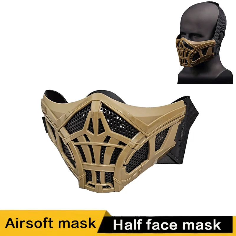 Tactical half-faced airsoft mask. CS shooting half-face sports mask tune. , used for air gun shooting and shooting protection
Tactical half-faced airsoft mask. CS shooting half-face sports mask tune. , used for air gun shooting and shooting protection