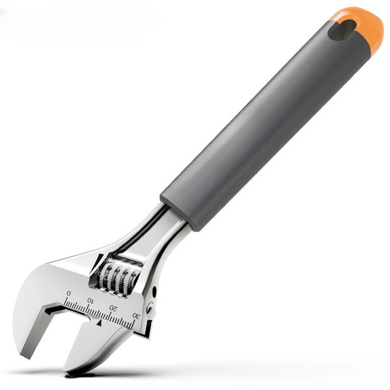 HT1508C multi-functional movable wrench, rubber and plastic handle open movable wrench, graduated 8 inches
HT1508C multi-functional movable wrench, rubber and plastic handle open movable wrench, graduated 8 inches
