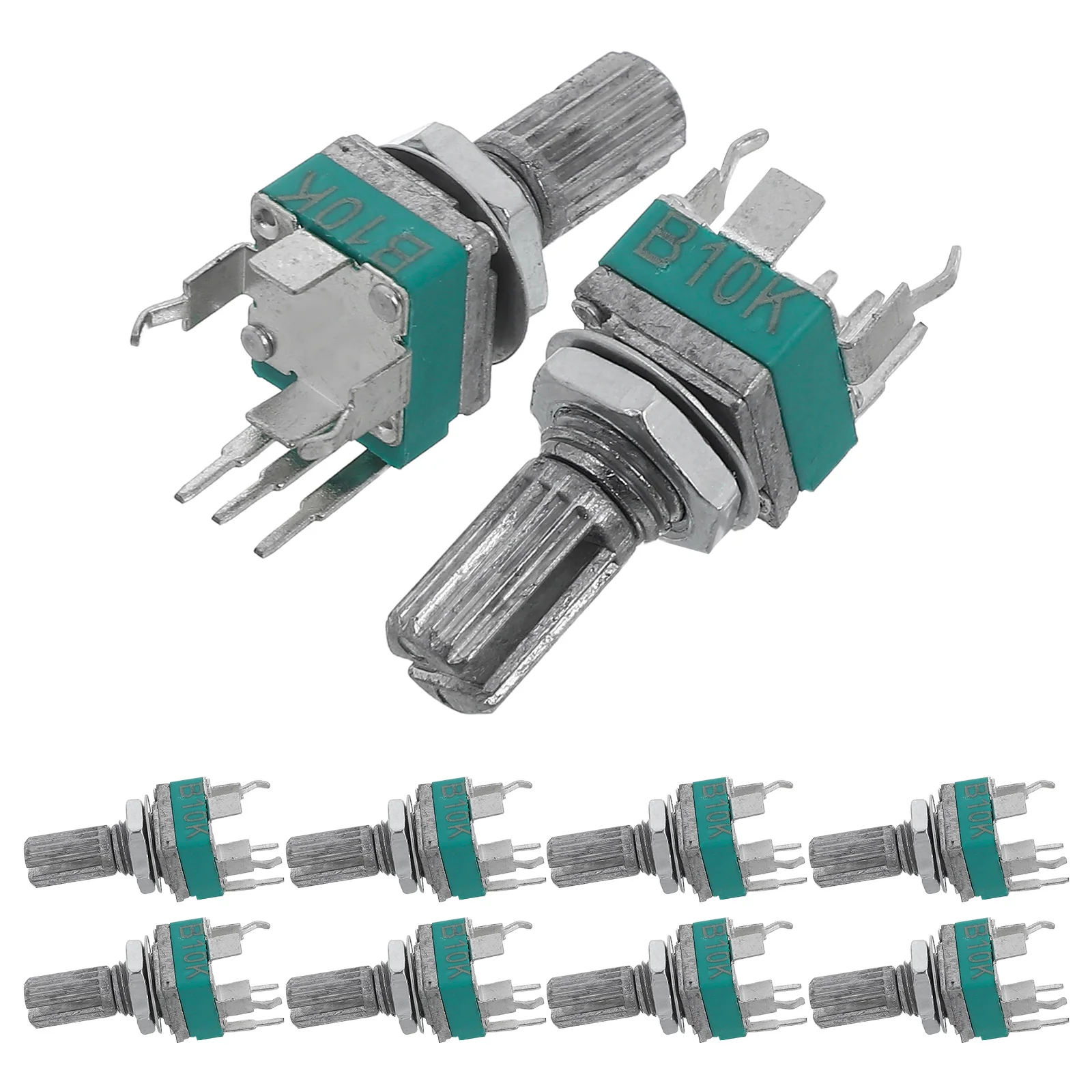 10pcs Precision Potentiometer Audio Taper Metal Adjustable Component Bass Guitar Electric Replacement High Resistance Smooth
10pcs Precision Potentiometer Audio Taper Metal Adjustable Component Bass Guitar Electric Replacement High Resistance Smooth