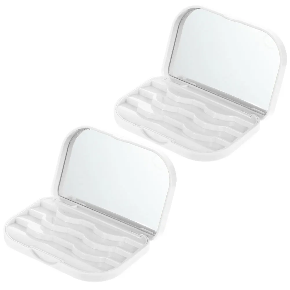 2pcs False Storage Box Eyelash Organizer Case Travel Size 3 Pairs Slot Portable Lash Packaging Box Makeup Mirror Case
2pcs False Storage Box Eyelash Organizer Case Travel Size 3 Pairs Slot Portable Lash Packaging Box Makeup Mirror Case