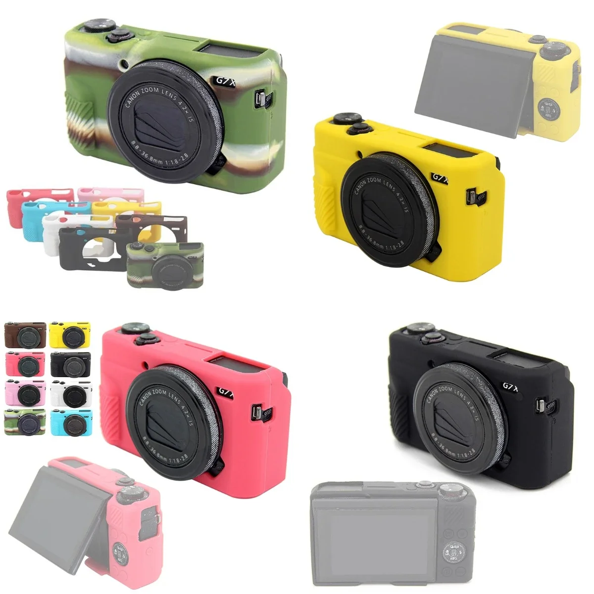 For Canon G7XII Mark 2 III G7X3 Mark 3 Camera Case: Silicone Soft Shell With Anti-Scratch Film And Shockproof Design Soft Silico
For Canon G7XII Mark 2 III G7X3 Mark 3 Camera Case: Silicone Soft Shell With Anti-Scratch Film And Shockproof Design Soft Silico