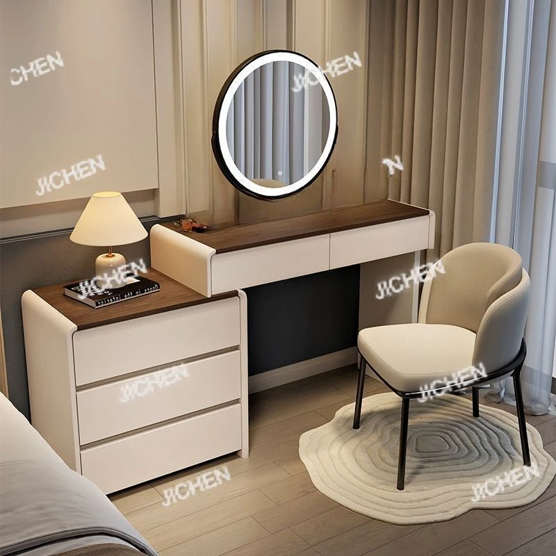Комод для спальни, современная простая маленькая квартира, маленький скандинавский свет, роскошный стол для макияжа из цельного дерева, встроенный шкаф для хранения
Комод для спальни, современная простая маленькая квартира, маленький скандинавский свет, роскошный стол для макияжа из цельного дерева, встроенный шкаф для хранения