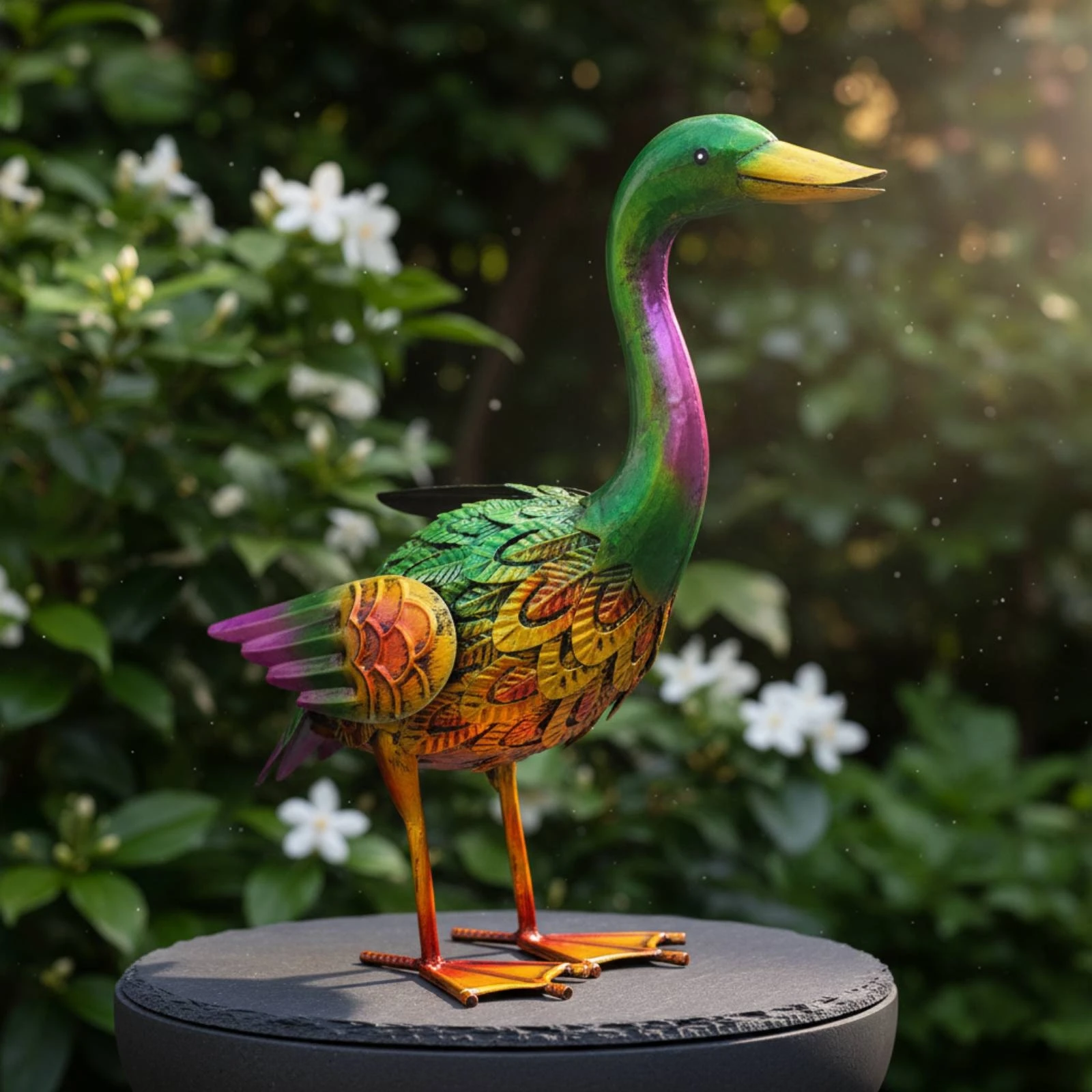 2 Pieces Duck Statue Iron Art Metal Duck Sculpture Yard Ornament Hand Painted Handmade Look for Outdoor
2 Pieces Duck Statue Iron Art Metal Duck Sculpture Yard Ornament Hand Painted Handmade Look for Outdoor