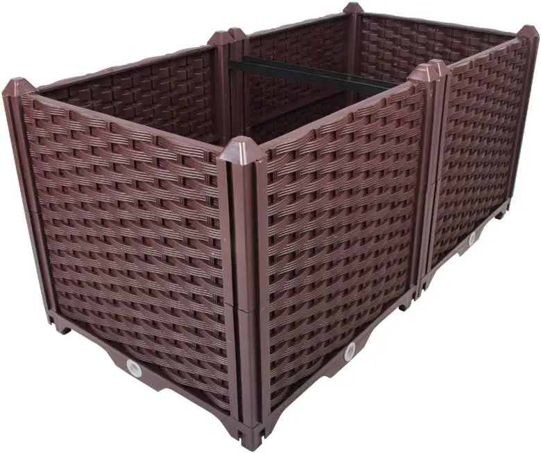 Прямоугольный комплект садовой кровати для использования в помещении и на открытом воздухе, пластиковый ящик для выращивания свежих овощей, трав, цветов и суккулентов, Bro
Прямоугольный комплект садовой кровати для использования в помещении и на открытом воздухе, пластиковый ящик для выращивания свежих овощей, трав, цветов и суккулентов, Bro