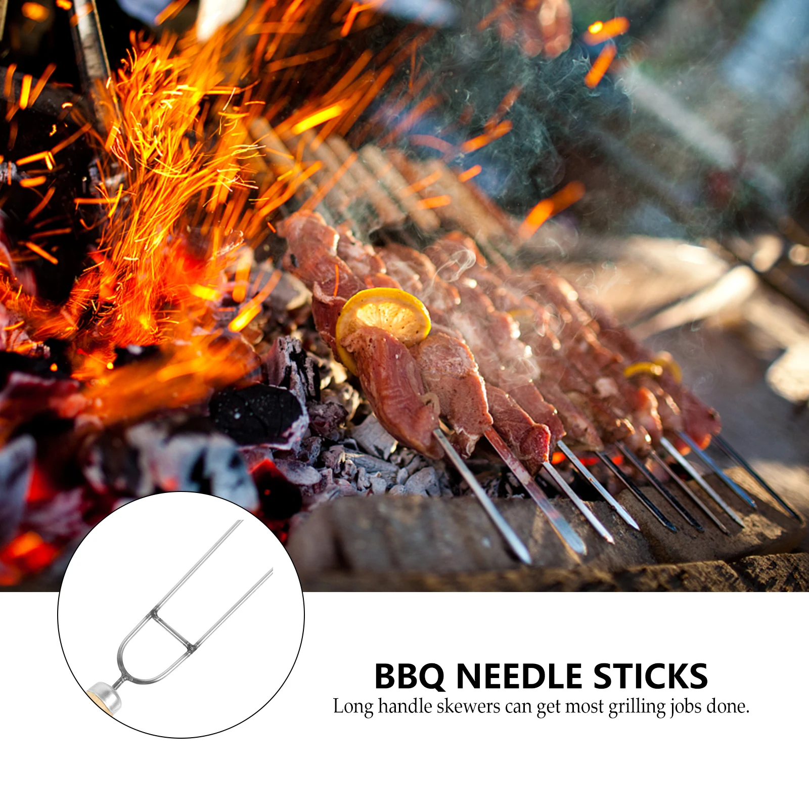 12Pcs Stainless Steel Bbq Needle Sticks Corrosion Resistant Long Handle Skewers for Barbecue Meat Vegetables Bbq Needle Sticks
12Pcs Stainless Steel Bbq Needle Sticks Corrosion Resistant Long Handle Skewers for Barbecue Meat Vegetables Bbq Needle Sticks