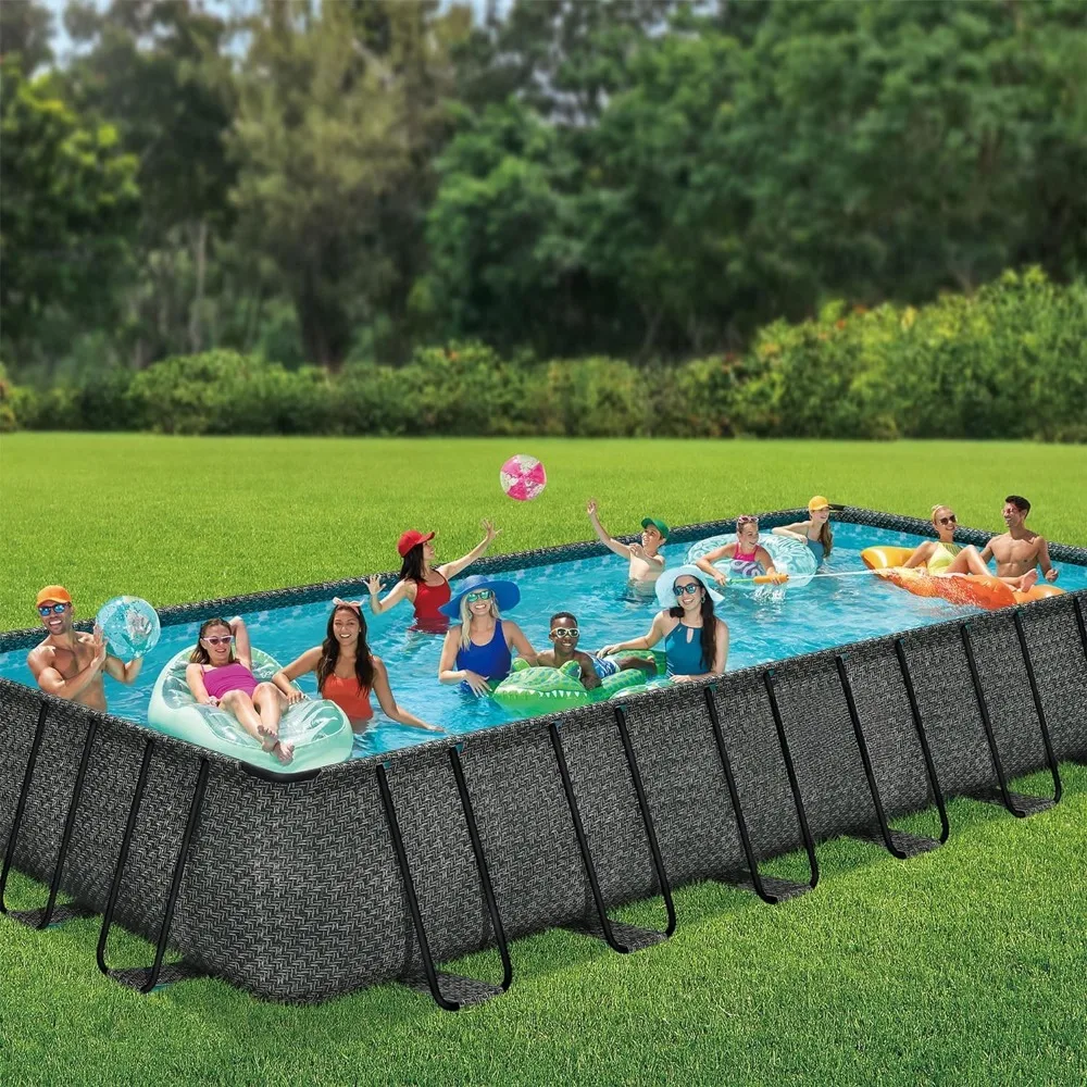 Patio Pool,16' x 8' x 42"Rectangular Frame Outdoor Above Ground Swimming Pool Set w/Accessories & Maintenance Kit, Patio Pool
Patio Pool,16' x 8' x 42"Rectangular Frame Outdoor Above Ground Swimming Pool Set w/Accessories & Maintenance Kit, Patio Pool