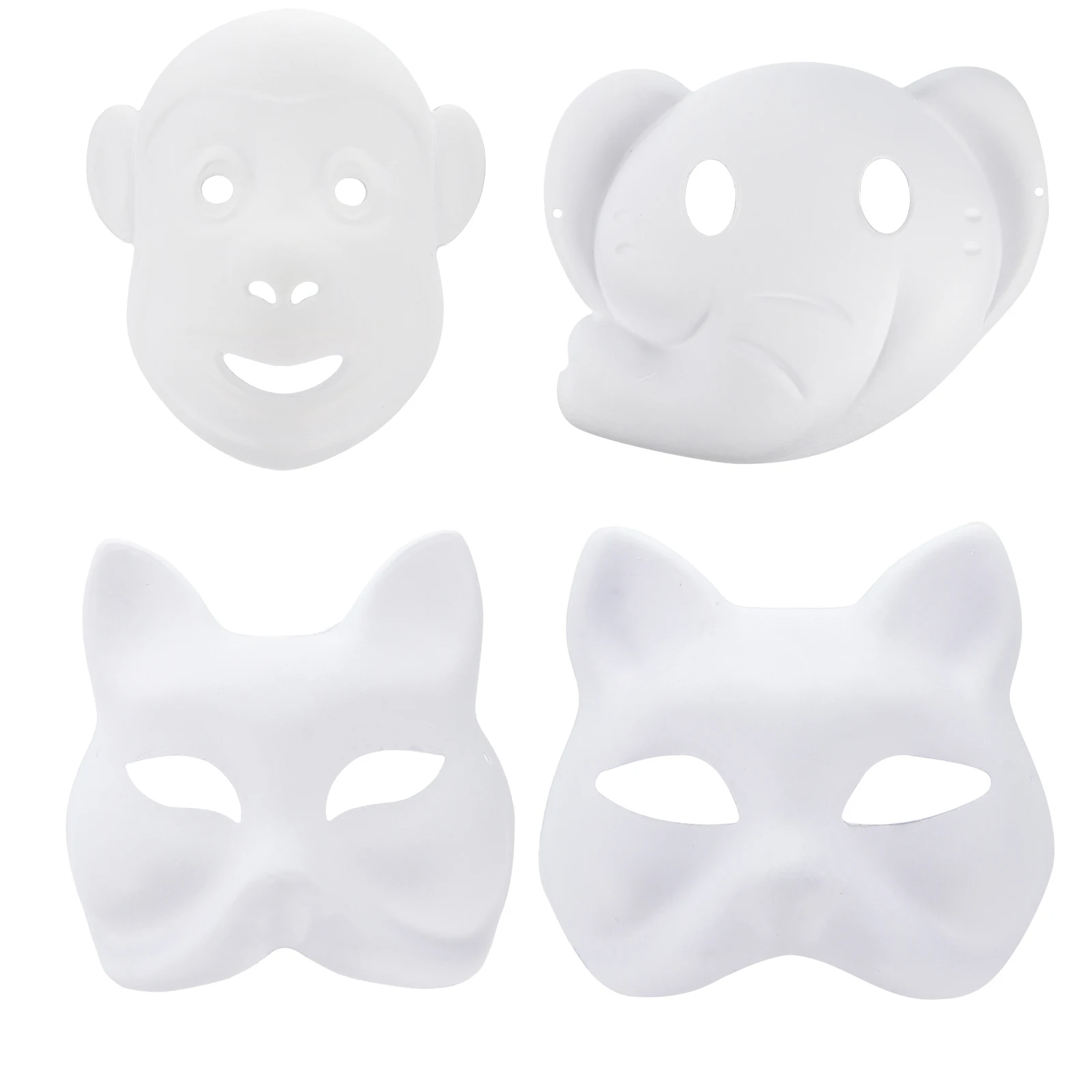 12pcs Hand Painted Mask Unpainted White Masquerade Cosplay Accessories Halloween Fox Animals Party DIY Masks Paintable Role
12pcs Hand Painted Mask Unpainted White Masquerade Cosplay Accessories Halloween Fox Animals Party DIY Masks Paintable Role
