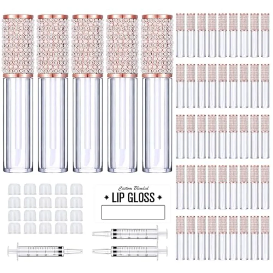 50PCS Lip Gloss Tubes with Wand - 5ml Empty Containers + 3pcs Syringes for DIY Lip Gloss Base
50PCS Lip Gloss Tubes with Wand - 5ml Empty Containers + 3pcs Syringes for DIY Lip Gloss Base