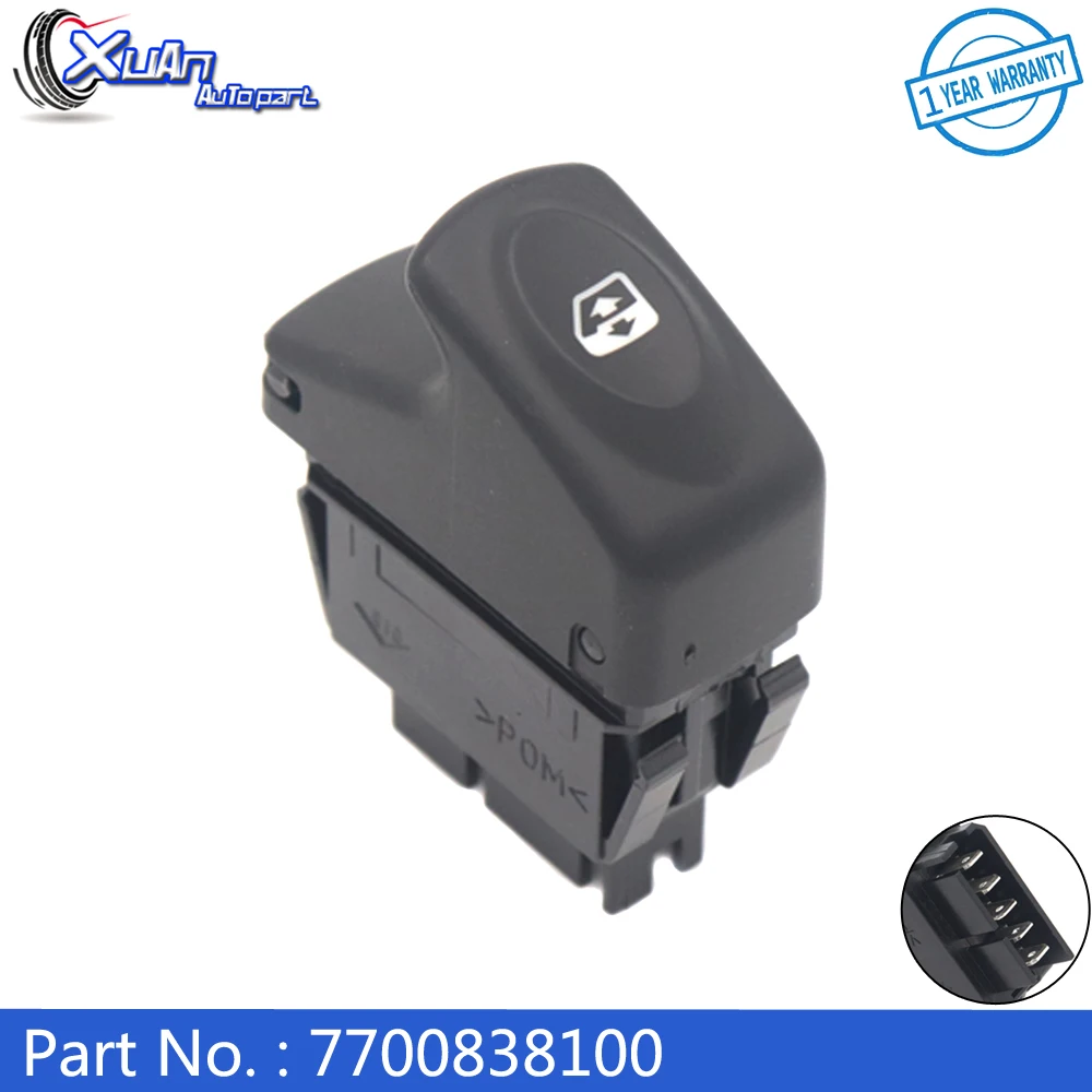 Переключатель Стеклоподъемника XUAN 7700838100 для Renault Kangoo Megane Clio 1998-2014 7700307605
Переключатель Стеклоподъемника XUAN 7700838100 для Renault Kangoo Megane Clio 1998-2014 7700307605