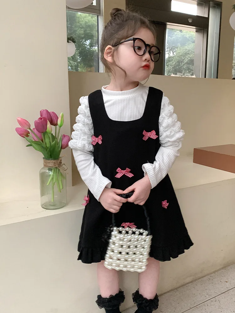 Girls' dress suit2025Spring and Autumn New Children's Clothing Girls' Strap Dress and Base Shirt Two-Piece Set
Girls' dress suit2025Spring and Autumn New Children's Clothing Girls' Strap Dress and Base Shirt Two-Piece Set